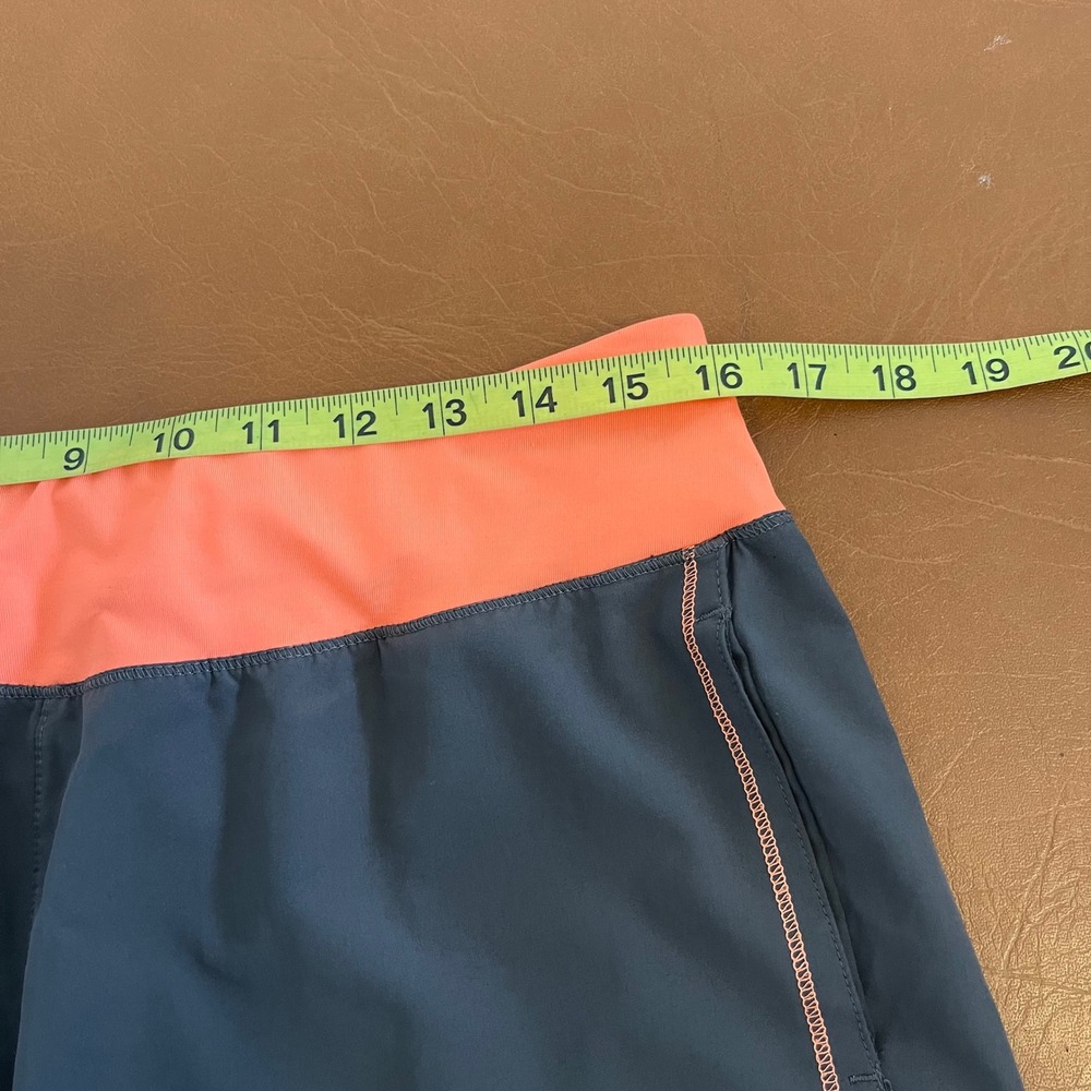 Reebok Running Shorts Gray Orange Athletic Shorts Large - Picture 9 of 10